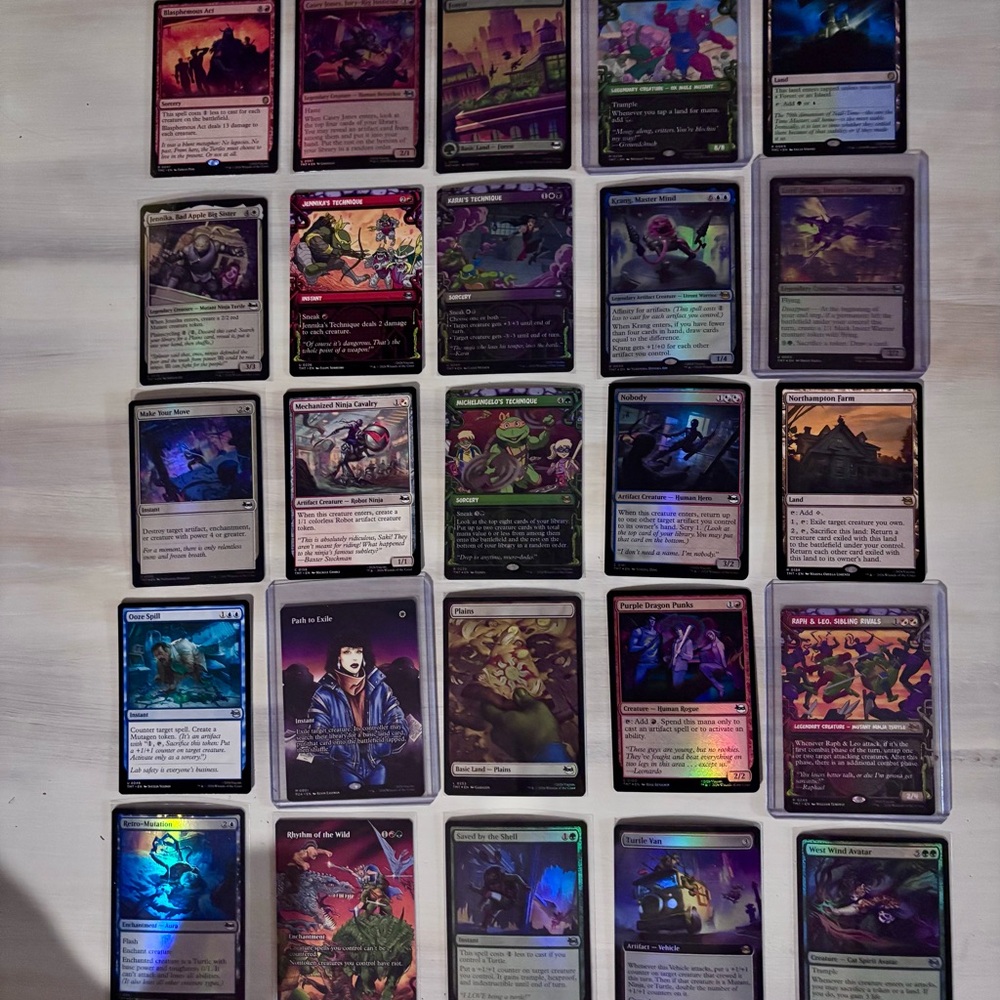 Magic the Gathering Teenage Mutant Ninja Turtles 25 card lot (art, foils)